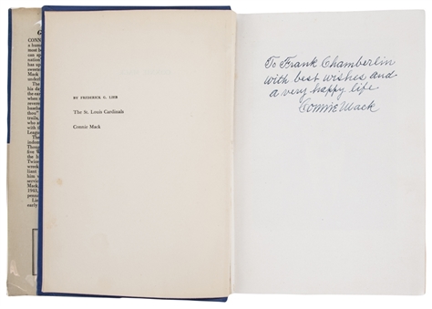 Connie Mack Signed & Inscribed "CONNIE MACK GRAND OLD MAN OF BASEBALL" Hardcover Book (PSA/DNA)